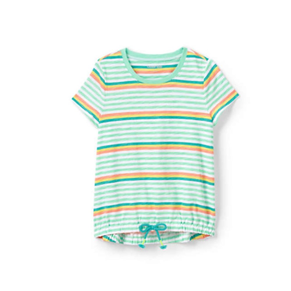 Girls Print Cinched Waist Top